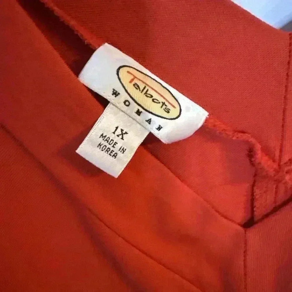 Talbots Red Short Sleeve Maxi Dress Womens Plus 1X Holiday‎ Classic Capsule - Picture 5 of 8